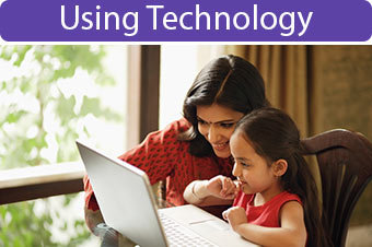 Parent and child using a computer